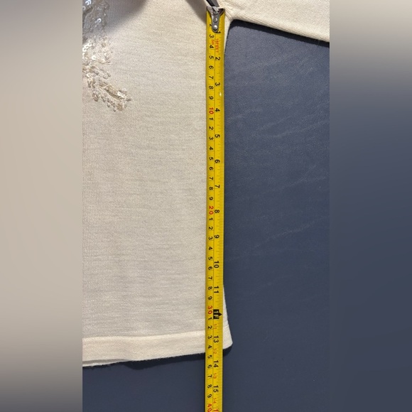 Ivory Top. Sequin Detail.  Luxe Size Medium.  SKU 8 - Picture 11 of 11